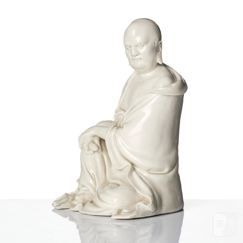 A blanc de Chine seated figure of Bodhidharma, - 图2